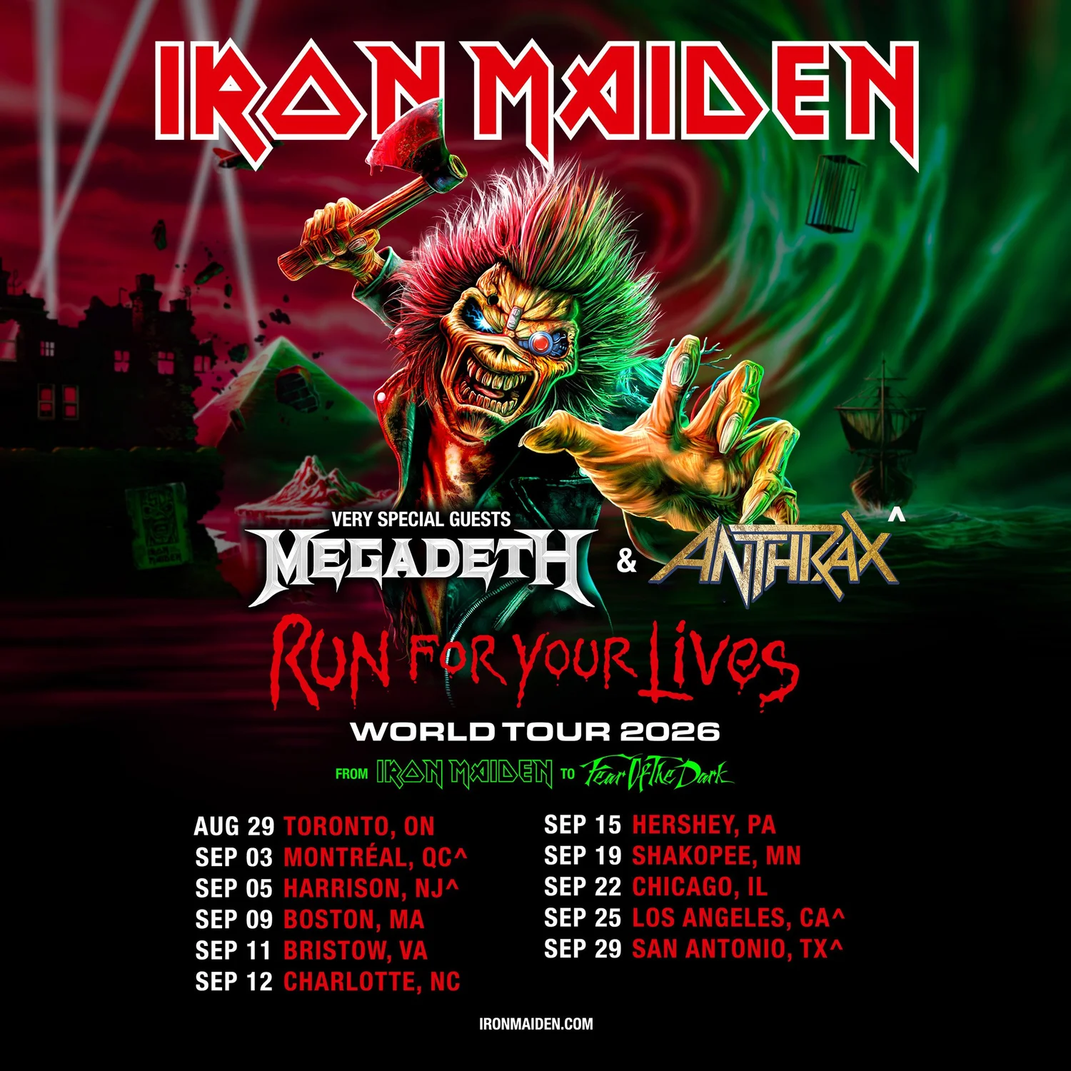 anthrax with iron maiden in 2026