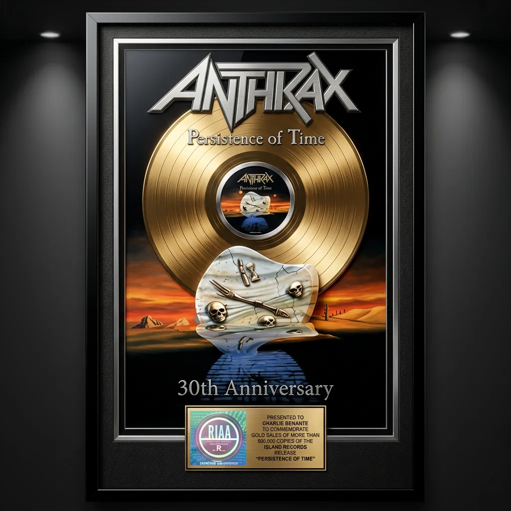 Anthrax Persistence of Time 30th Anniversary CD Plaque