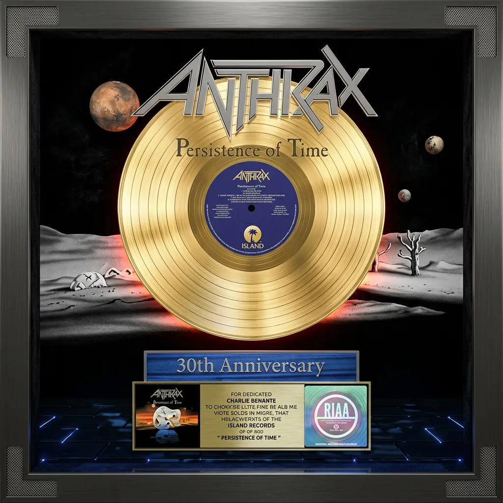 Anthrax Persistence of Time 30th Anniversary Vinyl Plaque